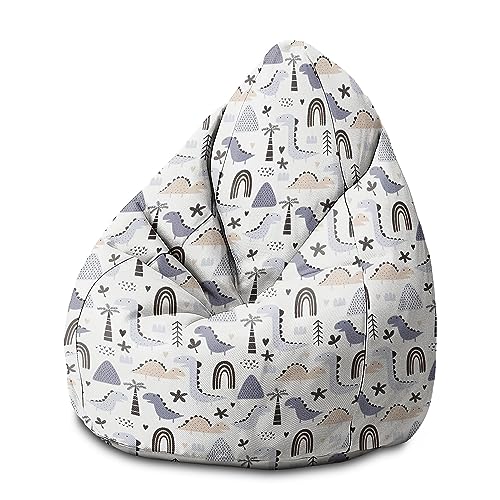 DreamRoots Sitzsack Kinder mit füllung - Bodenkissen Kinder Sitzsack - Kinderzimmer 80 x 80 x 120 cm - Bean Bag Kinder - Bubibag - Kindersitzsack - Sitzkissen Boden von DreamRoots