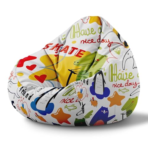 DreamRoots Sitzsack Kinder mit füllung - Sitzkissen Kinder Boden - Kinderzimmer Möbel - Sitzsäcke fürs kinderzimmer - Bean Bag S Skate Life DreamRoots Sitzsack Kinder mit füllung - Sitzkissen Kinder Boden - Kinderzimmer Möbel - Sitzsäcke fürs kinderzimmer - Bean Bag S Skate Life von DreamRoots