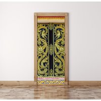 Golden Dragon Tür-Aufkleber - Vinyl-Wandbild Zum Schälen Und Aufkleben Golden Dragon Tür-Aufkleber - Vinyl-Wandbild Zum Schälen Und Aufkleben von DreamVinyl