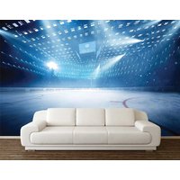 Hockey-Wandbild, Hockey-stadion-Tapete, Hockey-Feld-Wandverkleidung, Hockey-Meisterschaft Wandkunst, Hockey-Fans-Wanddeko von DreamVinyl