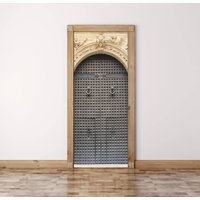Rustikale Metalltür Wandbild Selbstklebende Vinyl-Aufkleber Rustikale Metalltür Wandbild Selbstklebende Vinyl-Aufkleber von DreamVinyl
