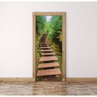 Wald Treppe Tür Aufkleber Selbstklebendes Vinyl-Dekor Wald Treppe Tür Aufkleber Selbstklebendes Vinyl-Dekor von DreamVinyl