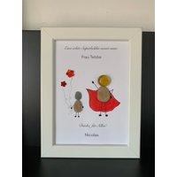 Abschiedsgeschenk Lehrerin Superheldin Steinbild Abschied Unikat Handarbeit Bild Dekoration Geschenk Personalisierbar Dankeschön von DreamWorld2012