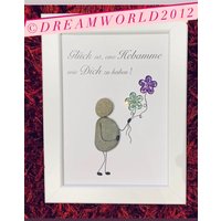 Bild Steinbild , , Hebamme" Personalisierbar Abschied Dankbarkeit Danke Unikat Handarbeit Dekoration Geschenk von DreamWorld2012