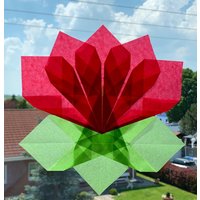 Fensterdekoration Lotusblüte 3 Stück Rot Blumen Transparentpapier Transparentsterne Sommer Frühling Fensterschmuck Fensterdekoration Lotusblüte 3 Stück Rot Blumen Transparentpapier Transparentsterne Sommer Frühling Fensterschmuck von DreamWorld2012