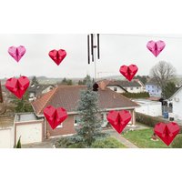 Herzen Aus Transparentpapier 8 Stück Rot Und Pink Sommer Frühling von DreamWorld2012