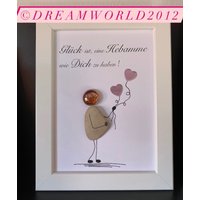 steinbild Hebamme Geschenk Personalisierbar Abschied Dankbarkeit Danke Unikat Handarbeit Bild Dekoration von DreamWorld2012