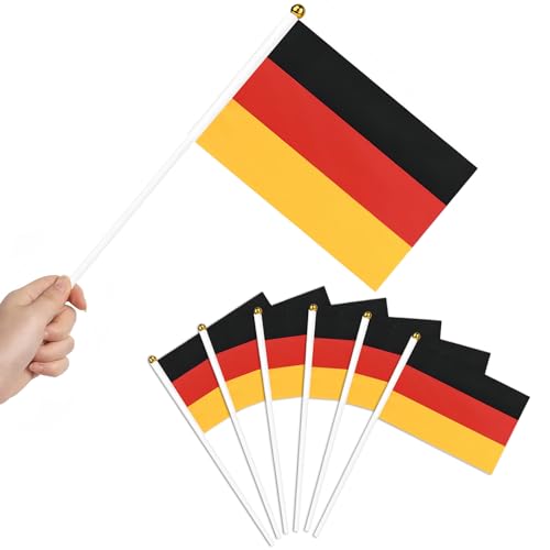 Dreamark 40 Stück Deutschland Flagge Klein, Mini Handflaggen Mini Deutschlandfahnen Fanartikel Mini Fähnchen Flagge mit Stange für deutsche Sportveranstaltungen EM Deko Deutschland Dreamark 40 Stück Deutschland Flagge Klein, Mini Handflaggen Mini Deutschlandfahnen Fanartikel Mini Fähnchen Flagge mit Stange für deutsche Sportveranstaltungen EM Deko Deutschland von Dreamark