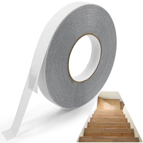 Antirutsch Klebeband 2cm x 20m, Anti Rutsch Streifen Selbstklebend, Wasserdicht, für Antirutschmatte Treppe Innen- & Außenbereich, Schützt Vor Stürzen Bei Kindern, Älteren & Haustieren Transparent von Dreamark