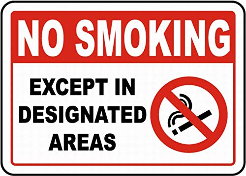 Dreamawsl Achtung vor - Blechschild - No Smoking Except in Design Sicherheitsschild Blechschild Warnschild Hinweisschild 30,5 x 20,3 cm von Dreamawsl