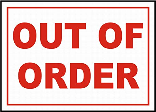 Dreamawsl Achtung vor - Blechschild - Out of Order Schild Sicherheitsschild Blech Metall Warnschild Hinweis 30,5 x 20,3 cm von Dreamawsl