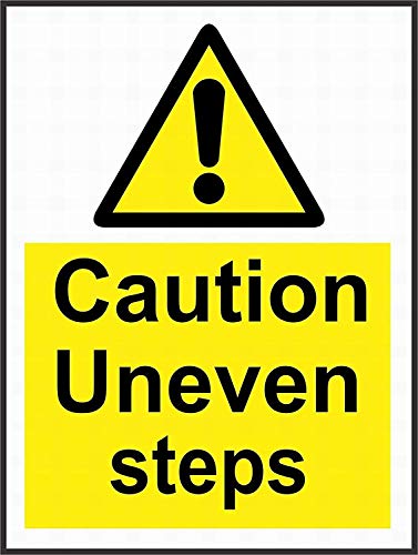 Dreamawsl Achtung vor - Blechschild - Vorsicht Uneven Steps Schild Warnerinnerung Wanddeko 30,5 x 20,3 cm von Dreamawsl