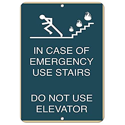 Dreamawsl Notice Board in Case of Emergency Use Stairs Do Not Use Elevator Style 5, Aluminium-Metallschild, 30,5 x 20,3 cm Dreamawsl Notice Board in Case of Emergency Use Stairs Do Not Use Elevator Style 5, Aluminium-Metallschild, 30,5 x 20,3 cm von Dreamawsl