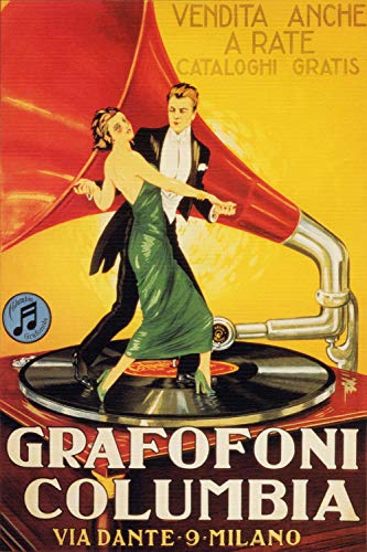 Dreamawsl Retro Metal Poster Series - Grafofoni Columbia Vintage Italian Phonograph Advertisement - Advertising Poster Tin Sign Metal Scenery Character Poster 30,5 x 20,3 cm von Dreamawsl