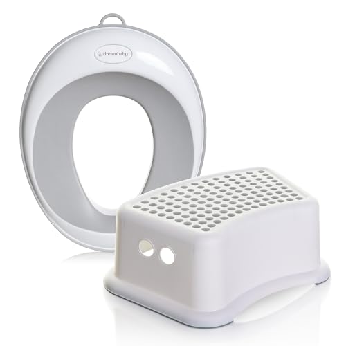 Dreambaby G7001BB Toilettensitz und Tritthocker, konturiert, Grau, Set von Dreambaby