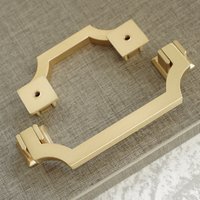 2.5'' 3.75'' Gebürstetes Messing Küchen Küchen Möbel Möbelgriffe Kommode Pulls Schubladenknöpfe Griffe Drop Schrank Hardware Dekorativ von Dreamchinese