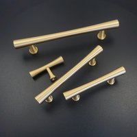 2.5'' 3.78'' 5'' 7.55" Massive Messing Schubladengriffe Möbelgriffe T Bar Knauf Kommode Pulls Gold Küche Schrank Griffe von Dreamchinese