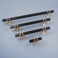 3, 78" 5" 7, 55" 12, 6" Moderne Schubladenzieher Schwarz Gold Küchengriffe Garderobe Pull Viereck Kommode Pulls Henkel Möbelzieher Griff von Dreamchinese