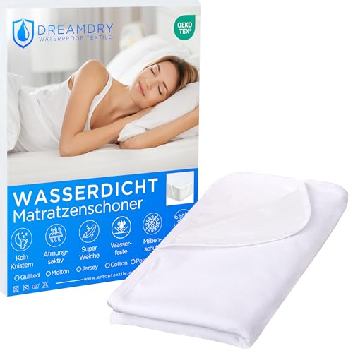 Dreamdry Matratzenschoner 160x200 (2er Pack) - Inkontinenzunterlage waschbar, Matratzenschoner 140x200cm wasserdicht, wasserdichte Matratzenauflage, Matratzenbezug, Nässeschutz von Dreamdry