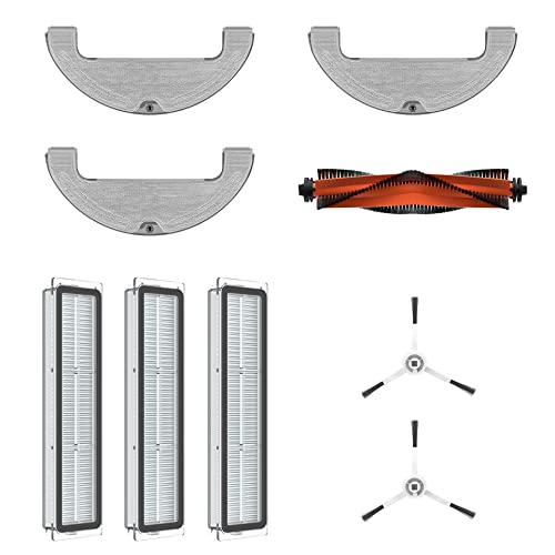 Dreame Zubehör-Kit für D10 Plus, 1x Hauptbürste, 2x Seitenbürsten, 3x Staubfilter, 3x waschbare Tücher für Roboter-Staubsauger D10 Plus, Original Dreame Zubehör von dreame