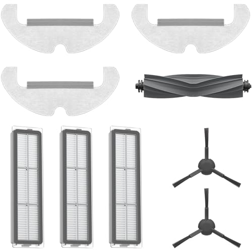 Dreame Zubehörset für D10s Plus, enthält 1x Hauptbürste, 2x Seitenbürsten, 3x Filter und 3x Mopptücher - Original und Kompatibel von dreame