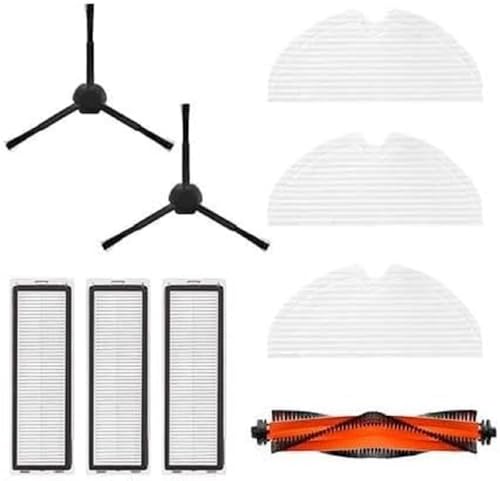 Dreame D9 Pro/D9 Max/L10 Pro Zubehörset: Holen Sie das Beste aus Ihrer Reinigung heraus mit 1x Hauptbürste, 2x Seitenbürsten, 3x Filtern und 3x Mopptüchern - Original und Kompatibel von dreame