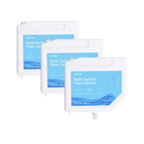 Dreame Reinigungslösung, Flüssigkeit geeignet für alle Hartböden wie Holz, Fliesen und Marmor für den Roboterstaubsauger Dreame L10s Ultra, zum Einsetzen in die Ladestation, 300ml x 3 Stk von Dreame