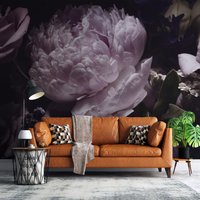 Große Blumen Tapete Peel & Stick Wallpaper Selbstklebende Abnehmbare Wandbild Pfingstrose von DreamerDecor