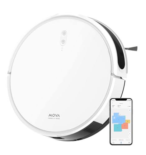 Mova M1 Saug- und Wischroboter, Starke Saugleistung von 4.500 Pa, kompaktes Gehäuse, Solid-Fixed (SOF) Mapping, 2-in-1-Gerät: saugt und wischt von Mova