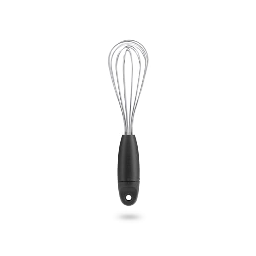Dreamfarm Mini Flisk | 3-in-1 Edelstahl-Schneebesen mit ergonomischem Griff | Ballon, Sauce und flacher Schneebesen | Back- und Kochwerkzeug, Entlasieren | Schwarz von Dreamfarm