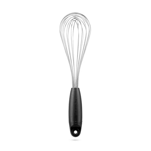Dreamfarm FLISK Schneebesen Edelstahl | Schwarz | 30,5 cm | 3in1 Schneebesen klappbar: Ballonschneebesen, Saucenquirl & Flachbesen | Spülmaschinenfester Quirl Küche | BPA frei von Dreamfarm