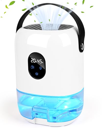 Dreamhigh® 1L Luftentfeuchter Elektrisch mit LED-Anzeige, Raumentfeuchter Klein für Badezimmer, Keller, Schlafzimmer (Max. 30㎡) - Entfeuchtung: 450ml/Tag von Dreamhigh