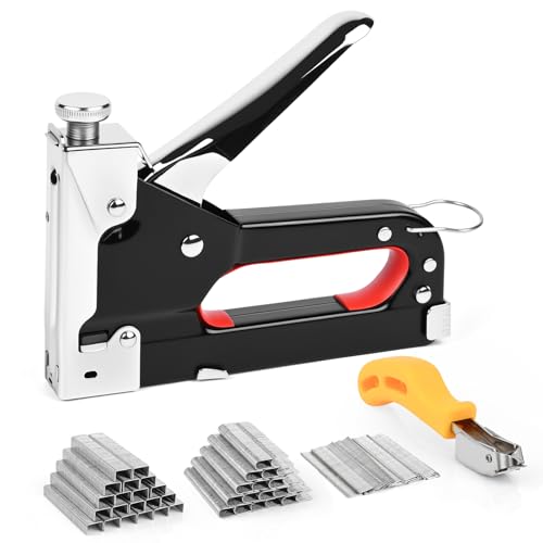 Dreamhigh® Handtacker Set, 3-In-1 Tacker für Holz, 3000 Handtacker für Holz mit Klammern Tackerpistole für Tischlerei, Dekoration, Befestigung von Dreamhigh