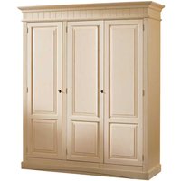 Abschließbarer Kleiderschrank in Creme Vintage Fichte Massivholz von Dreaming Forest