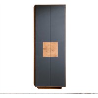 Dielenschrank in Anthrazit mit Wildeiche Massivholz modern von Dreaming Forest