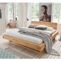 Holzdoppelbett Balken Gestell Fichte Massivholz von Dreaming Forest