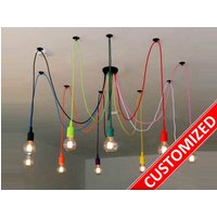 Bunter Spinnen Kronleuchter 3-12 Lichter Pendelleuchte Oktopus Industrie Spielzimmer Leuchte Kinderzimmer Hängen von Dreamlightforyou