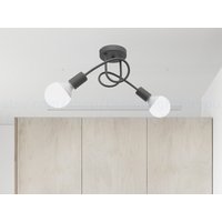 Doppelte Deckenleuchte Graphite Art-Deco-Beleuchtung Küche Insel Beleuchtung Silber Flush Mount Kinderzimmer Badezimmer von Dreamlightforyou