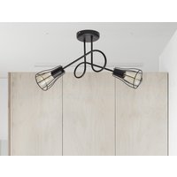 Double Semi Flush Mount Käfig Deckenleuchte Esszimmer Beleuchtungskörper Küchenbeleuchtung Kronleuchter von Dreamlightforyou