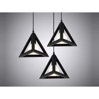 Eisenpyramide Pendelleuchte, Stilvoller Kronleuchter, Küchenkronleuchter, Hängende Pyramide, Industrie-Kronleuchter, Moderne Beleuchtung von Dreamlightforyou