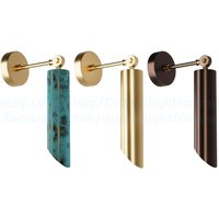 Wandleuchten Vintage Messing Patina Arm Wandleuchte Zylindrisch Schrägrohr Lichter Retro Licht von Dreamlightforyou