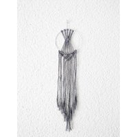 Kleiner Makramee Traumfänger Grau, Wandbehang, Bohemian Dekoration von DreamlikeD
