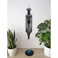 Makramee Traumfänger Schwarz Mit Feder, Wandbehang, Bohemian Dekoration Makramee Traumfänger Schwarz Mit Feder, Wandbehang, Bohemian Dekoration von DreamlikeD