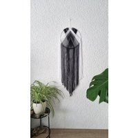 Schwarz Weißer Moderner Makramee Wandbehang, Traumfänger, Bohemian Dekoration von DreamlikeD