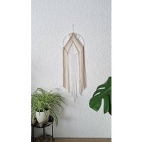Weiß Beige Moderner Makramee Wandbehang Mit Gold Akzenten, Traumfänger, Bohemian Dekoration Weiß Beige Moderner Makramee Wandbehang Mit Gold Akzenten, Traumfänger, Bohemian Dekoration von DreamlikeD