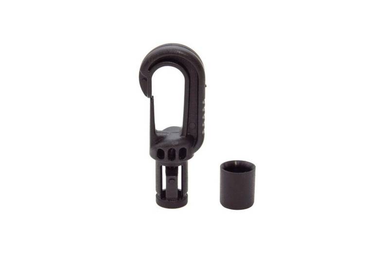 Dreamprint 10x Kunststoffhaken Autolock Haken für 6 mm Schwarz Karabinerhaken Seil von Dreamprint