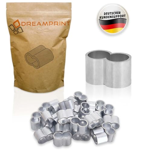 Dreamprint 30x Seilklemmen Set 10mm Pressklemmen, Würgeklemmen, Tauwerkklemme, Seilverbinder mit Doppelhülsen für Expanderseil, Planenseil & Gummiseil Dreamprint 30x Seilklemmen Set 10mm Pressklemmen, Würgeklemmen, Tauwerkklemme, Seilverbinder mit Doppelhülsen für Expanderseil, Planenseil & Gummiseil von Dreamprint
