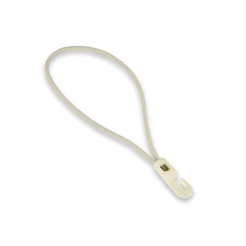 Dreamprint Expanderschlinge 25 Stück 25cm Ø 4mm weiß Planen-Spanner Gummi-Schlinge Spanngummi mit Mini Kunststoffhaken von Dreamprint