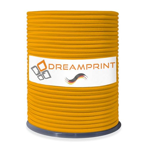 Dreamprint Expanderseil 100 m Gelb 8 mm Gummiseil Gummischnur Spannseil Planenseil Spanngummi Gummileine Seil Schnur Band elastisch für Anhängerplane Planenbefestigung von Dreamprint