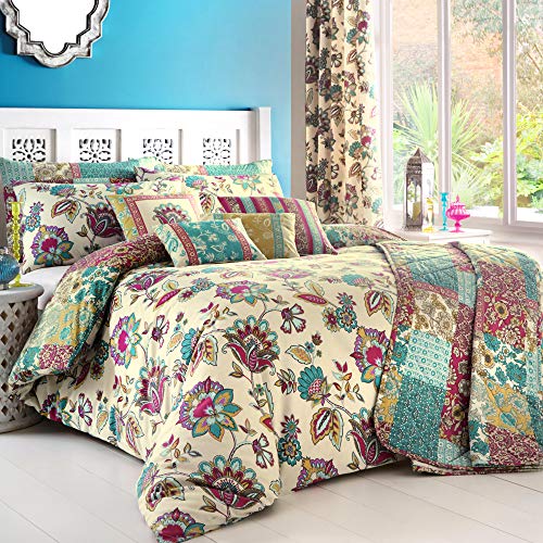 Dreams 'n' Drapes Bettwäsche-Set mit Kissenbezügen, Textil, blaugrün, Einzelbett von Dreams 'n' Drapes